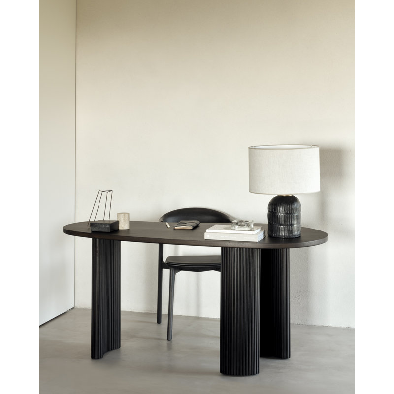 Boomerang Solid Wood Writing Desk, 29.5" H x 63" W x 32.7" D, Espresso