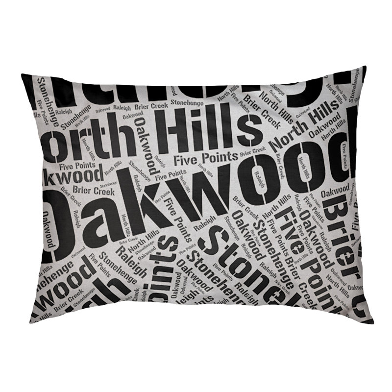 Coussin de chien « districts », Très grand (H 17 po x l 50 po x P 40 po), Noir, Raleigh