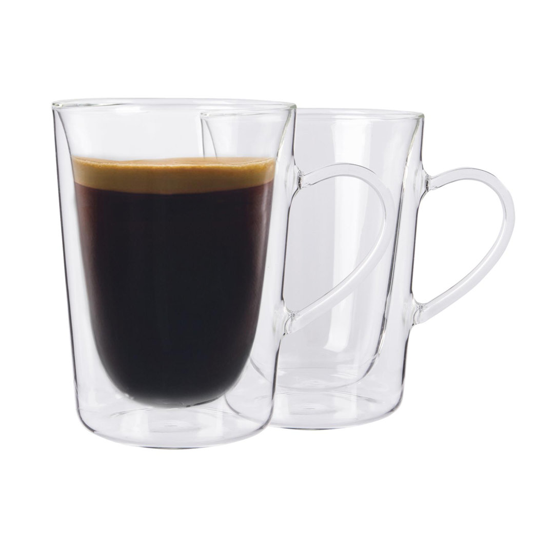 Rink Drink - Double Walled Coffee Glass Cups - 285ml