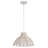15"W 1-Light White Painted Rattan Pendant