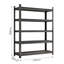 Étagère de garage en métal à cinq étages, réglable, noire, 2 500 lb, H 71,2 po, L 48,16 po, P 23,78 po, facile à installer avec capacité de lb noire réglable manuellement, imperméable et antirouille