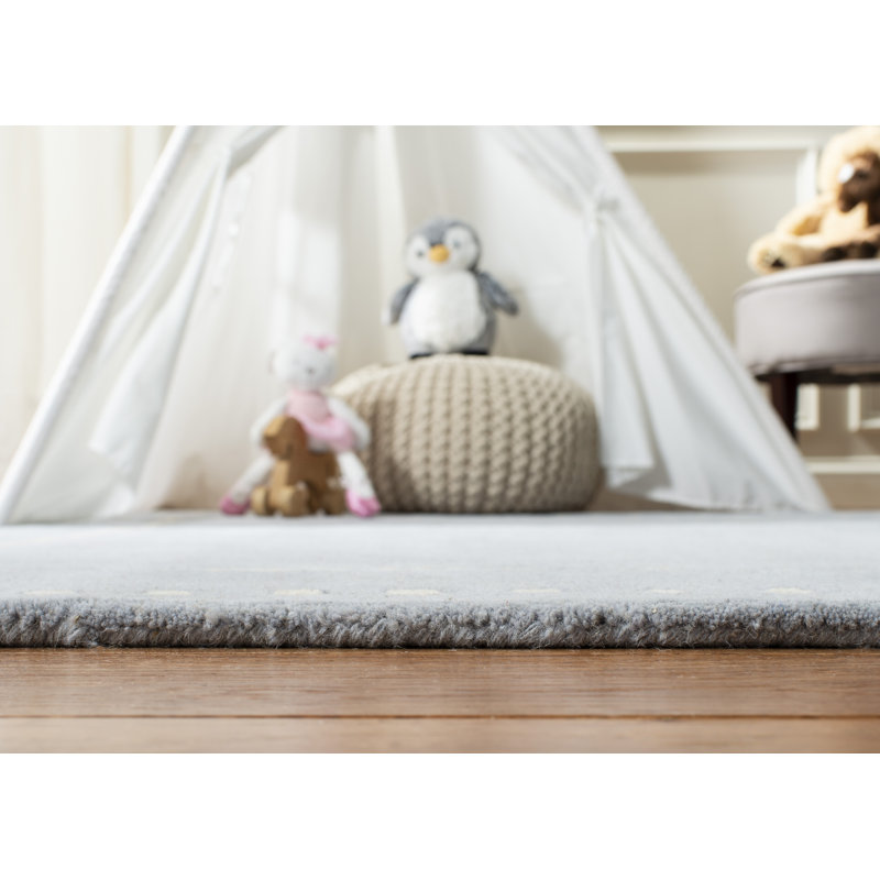 Cruz Hand Tufted Wool Solid Color Rug, Round 7'