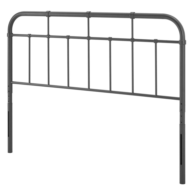 Alessia Metal Headboard, Gray, Twin