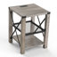 Table de chevet haute Eidelweiss avec 2 ports USB, 2 prises de courant et 2 tablettes de rangement-1950179937