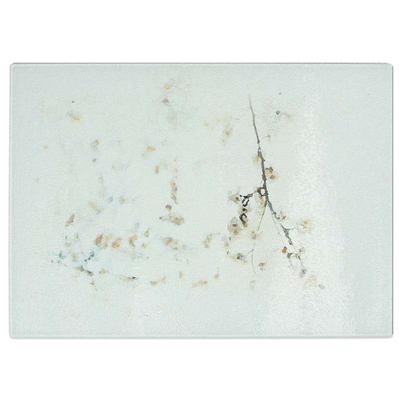 Tempered Glass Branches of a Blossom Tree Chopping Board, 28.5 cm W x 20 cm L