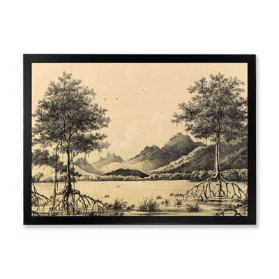 Nature of South America, vieille image - peinture sur toile