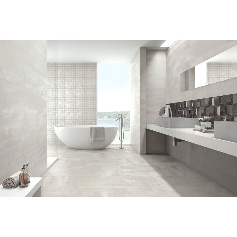 Carrelage mural 24 po x 47,25 po, Blanc