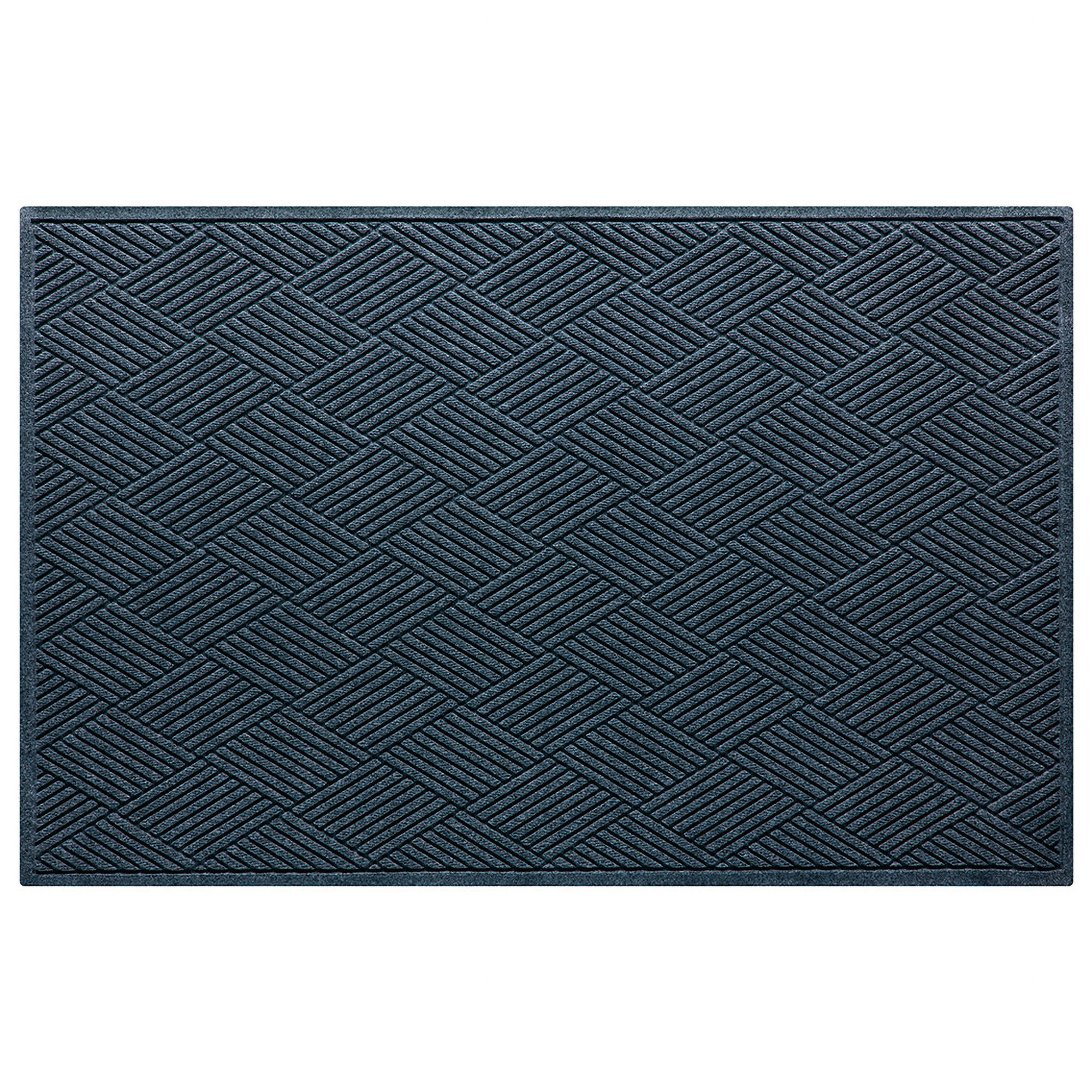 Waterhog Diamonds Indoor Outdoor Doormat, Runner 4' x 8'4", Navy
