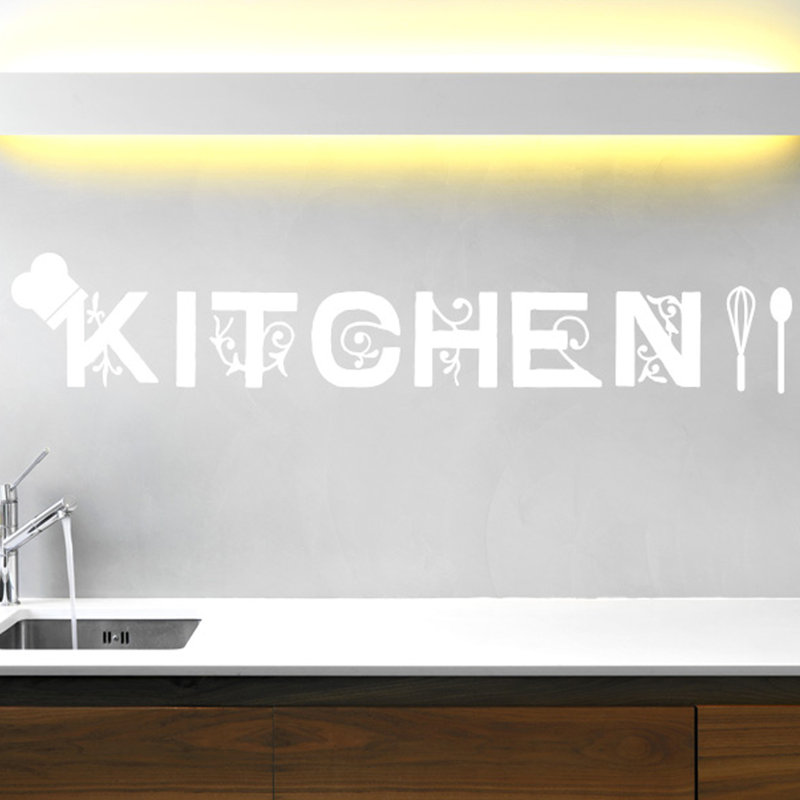Food & Beverage Wall Decal, White, Medium