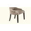 Ensemble de 2 chaises d'appoint en lin et en espresso vieilli Gerardo