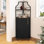 Armoire de bar de coin 59,05 po avec porte-bouteilles et lumières