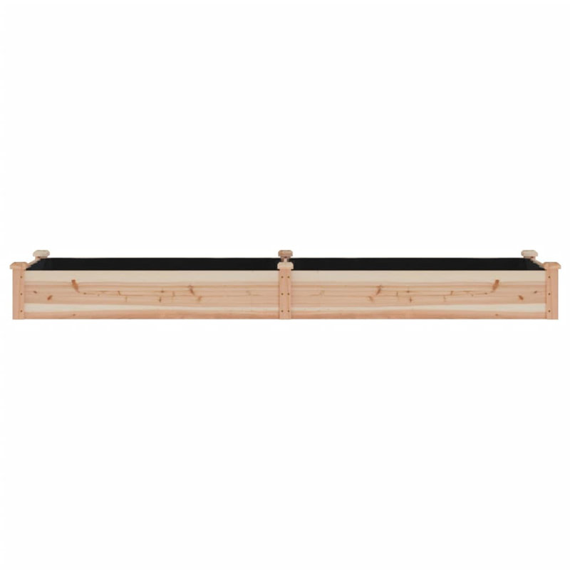 Averion Wood Raised Garden Bed, Natural Pine, 25cm H x 240cm W x 60cm D