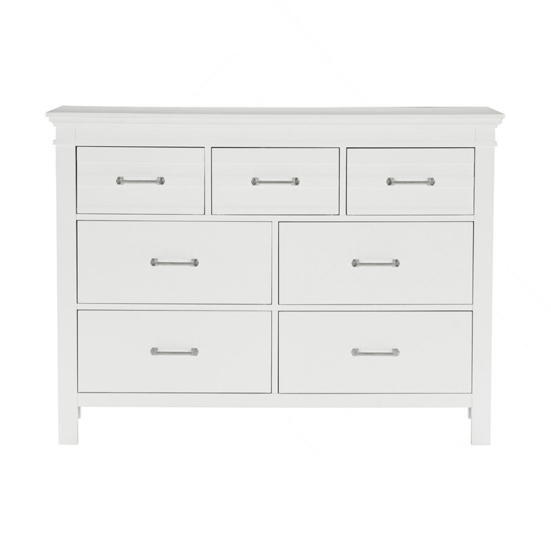 Commode 7 tiroirs 7 pièces, Blanc