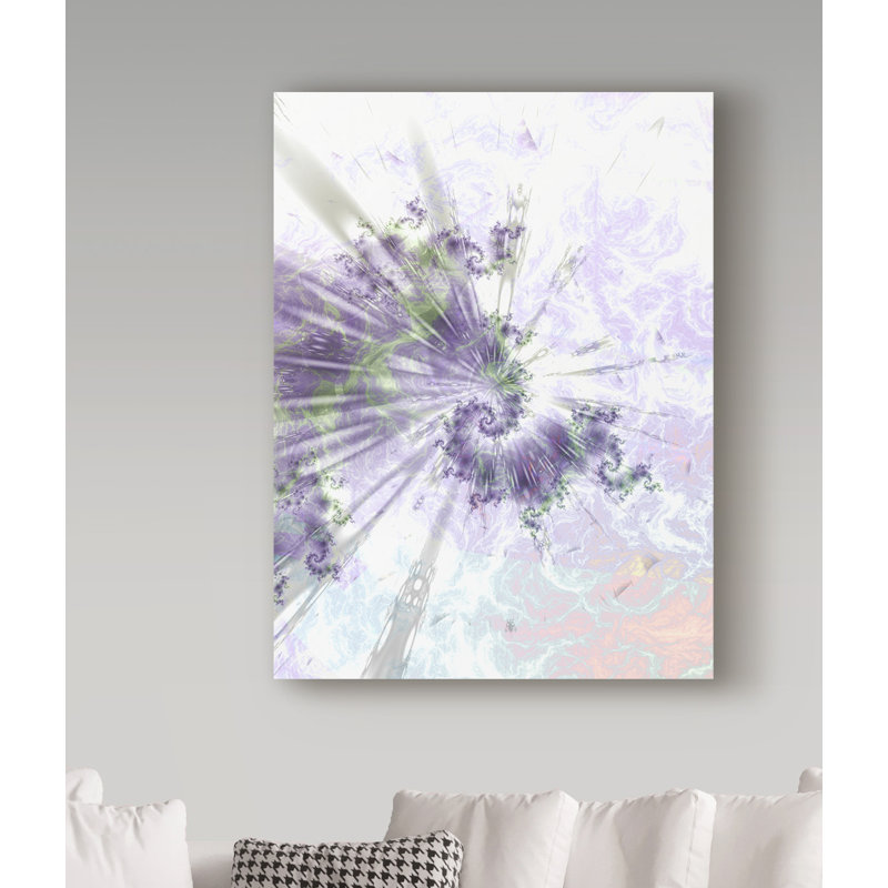 «Alpha Purple Green» par Clasina, impression sur toile tendue, H 19 po x l 14 po x P 2 po