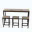 Ensemble de table de salle à manger longue avec 3 tabourets-1861941390