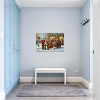 Christmas Christmas Carolers Community Aid Scene