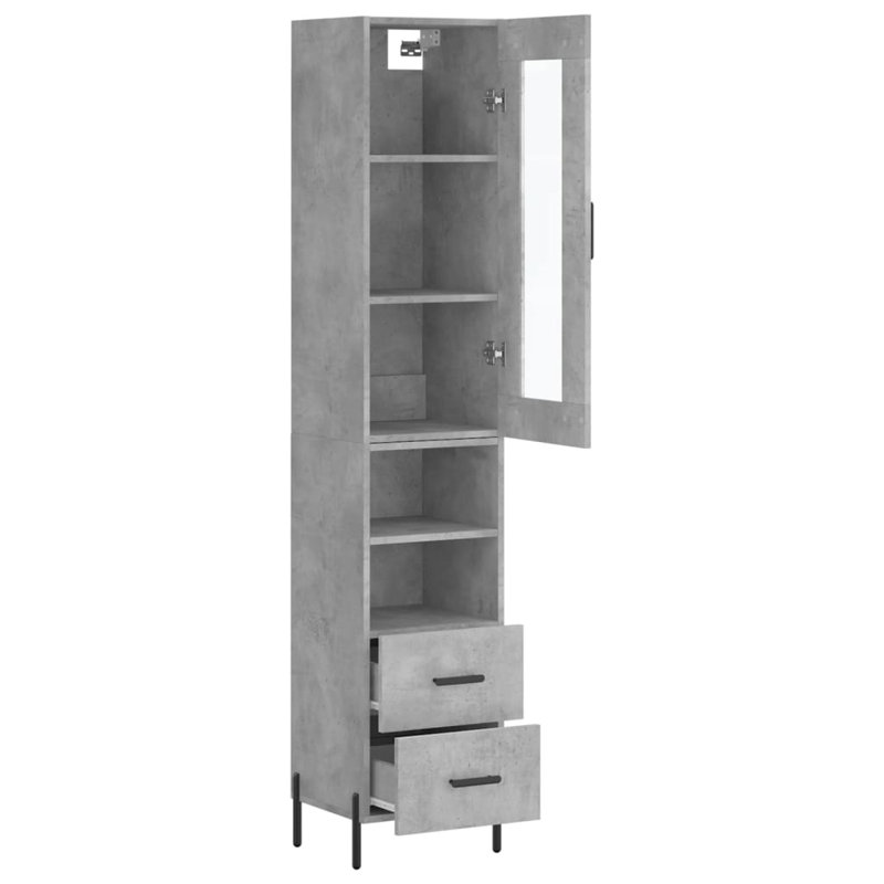 34.5cm Sideboard, Concrete Grey