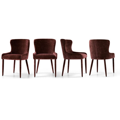 Chaises de salle à manger rembourrées à accoudoirs encastrés Modern Luxury