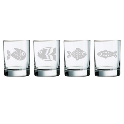 Fish 14oz. Whiskey Glass Set
