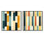 Cristofaro - Ensemble de 2 collages de formes carrées abstraites-101844682-101844686