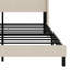Lit plateforme en métal avec station de charge intégrée-566082317