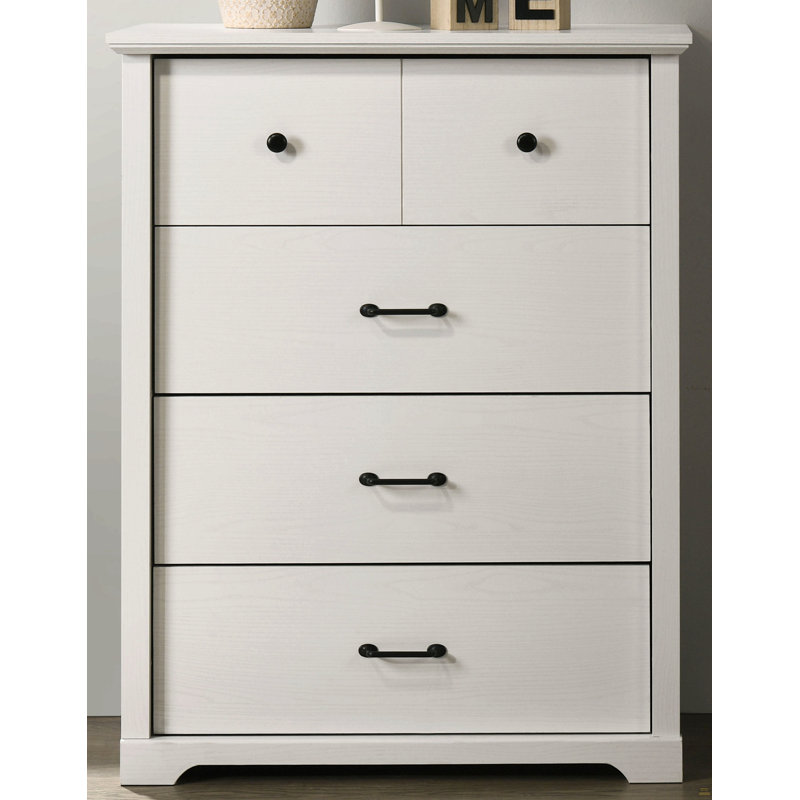 32"W 4-Drawer Chest With Handles, White