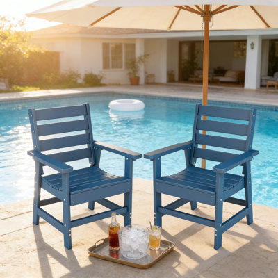20.3W HDPE Outdoor-Dining-Chairs Set Of 2