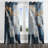 Aviraaj - Liquid ink Grommet Curtain - Velvet Room Darkening - 1 panel-63742560-63396974