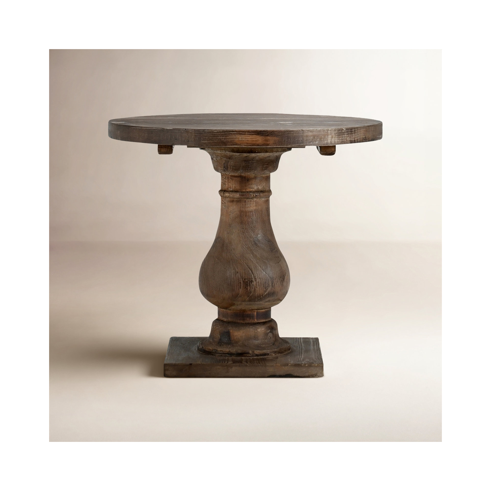 Farrer Solid Wood End Table, Rustic Brown