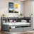 L-shaped Daybed With Bookcases, Charging Station And Two Drawers-896569667-896569666