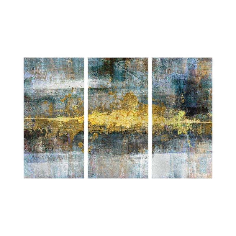Fréquence - ensemble d'art mural sur toile tendue (ensemble de 3)