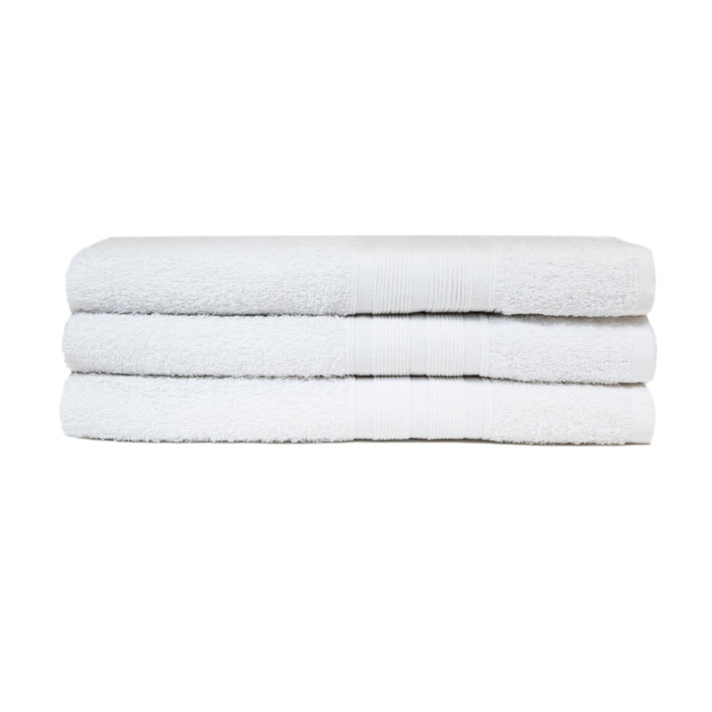 Ensemble de serviettes 3 pièces 100% coton, Blanc