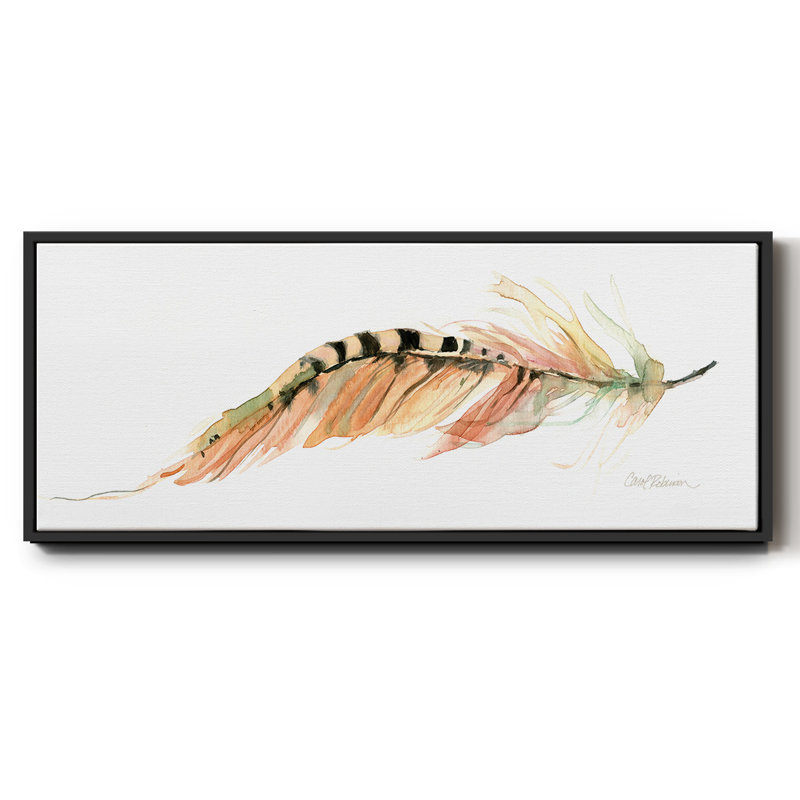 Tail Feather IV - toile encadrée, H 20 po x l 50 po