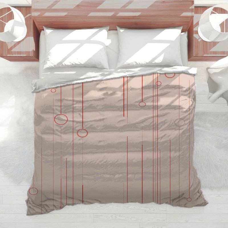 Lines Bedding Abstract Comforter Modern, King
