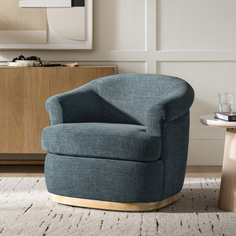 Fauteuil demi-tonneau pivotant Volk 31,25 po Volk, Bleu