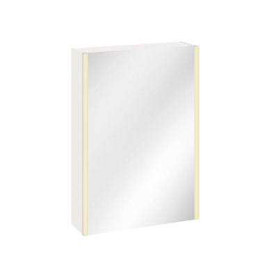 Wall-Mounted Lighted Bathroom Medicine Cabinet With Mirror