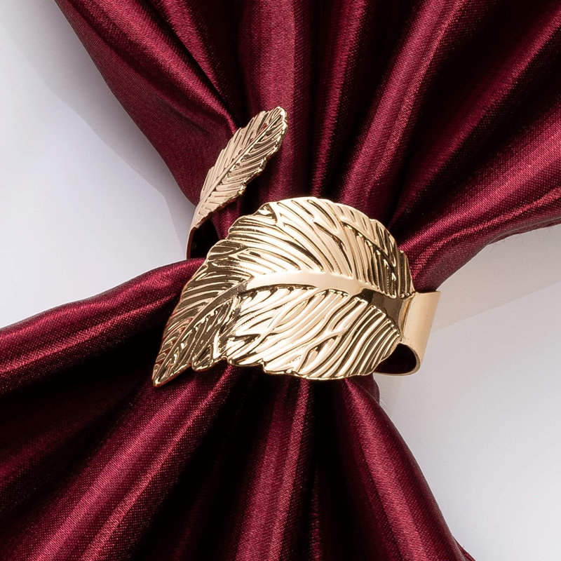 Metal Napkin Ring, Gold, 6