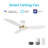 Woodrow 52-inch Smart Ceiling Fan with Remote, Light Kit Included, Works with Google Assistant, Amazon Alexa, and Siri Shortcuts.-201821433