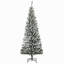 Arbre de Noël artificiel mince enneigé 6 pi avec branches réalistes et 492 pointes