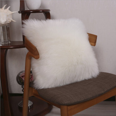 (Cover Only) Pack of 1 Furry&Faux Solid Colors Throw Pillow Cover 16"x16"