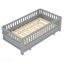 Lit plateforme simple avec garde-corps, structure de lit simple en bois massif, peut être converti en lit plateforme double gris-1062004762-1062004763