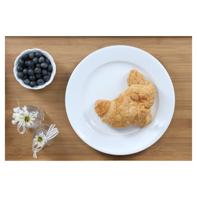 Hand-Painted White Porcelain Square Luncheon Plates Set