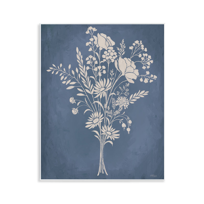 Plaque de jardin sur panneau bleu, design par Cat Thurman Designs