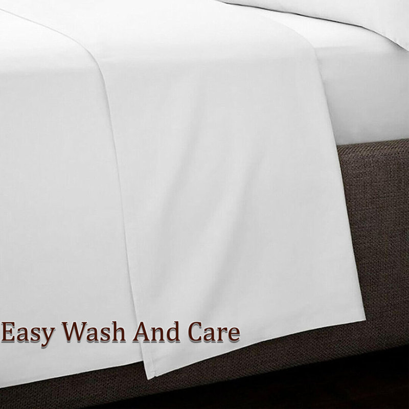 Mehalek 100% Cotton Flat Sheet, 274 x 229 cm