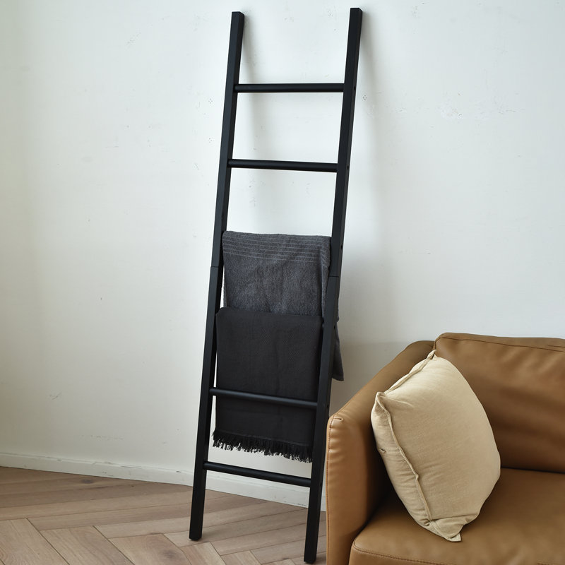 Échelle de couverture en bois 6 pi, Noir