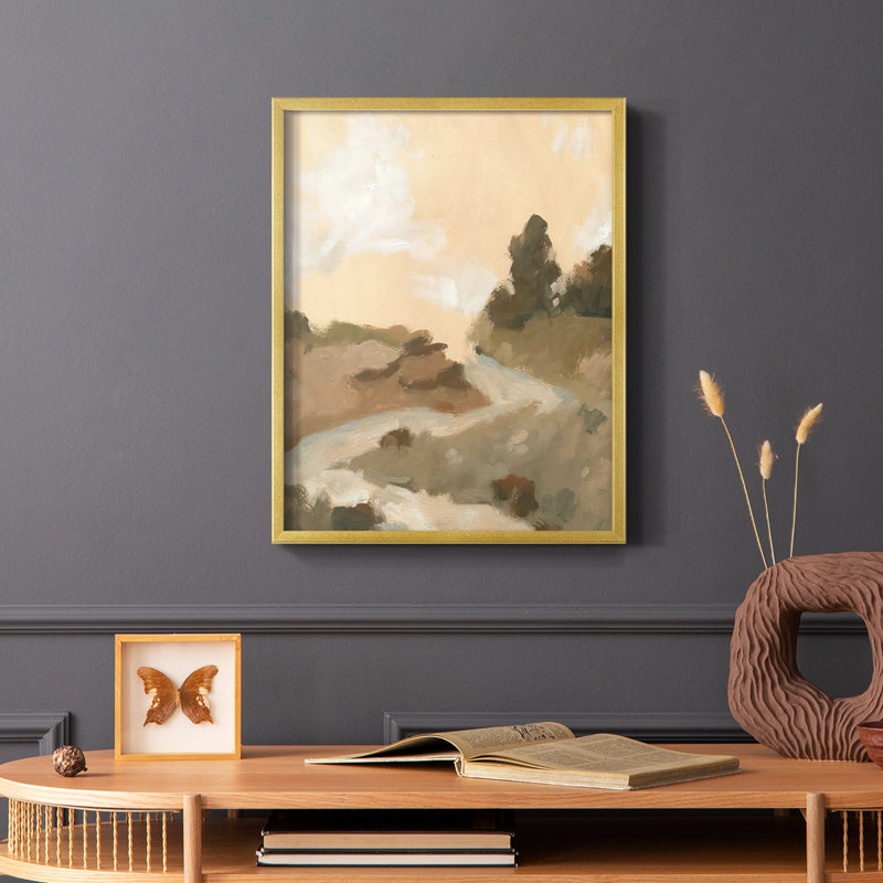 Hillside Walking Path I, reproduction encadrée - bois massif, H 10 po x l 8 po