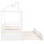 Lit simple en bois avec lit gigogne simple