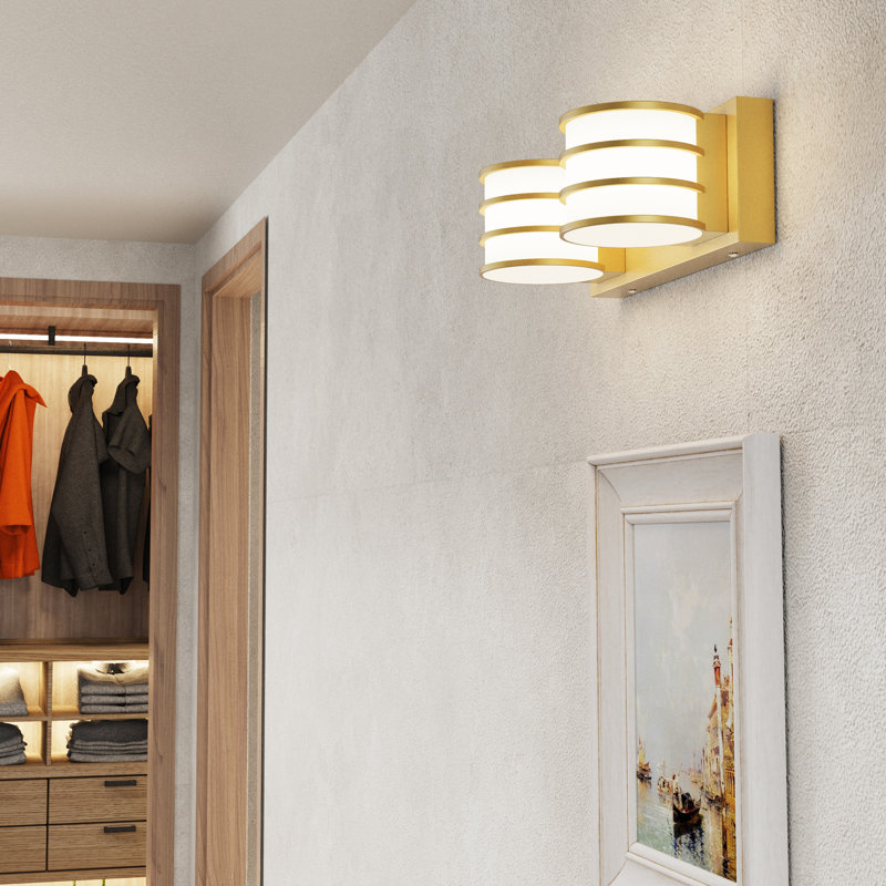 Drayce Dimmable LED Vanity Light, Gold, 2-Light