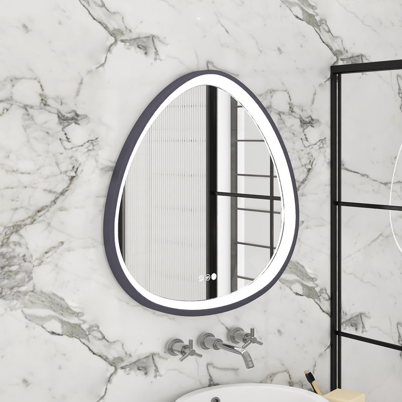 Miroir de salle de bain moderne à DEL, température de couleur réglable