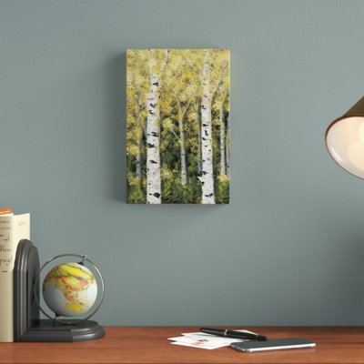 " Birch Treeline I " by Jade Reynolds Painting Print